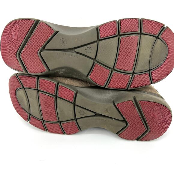 Dansko Elise Taupe Pink Suede Non Slip Sneakers Shoes Euro Size 39 - Picture 6 of 13